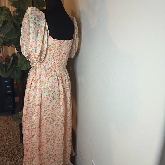 Anthropologie Pink Floral Maxi Dress - Picture 11 of 16